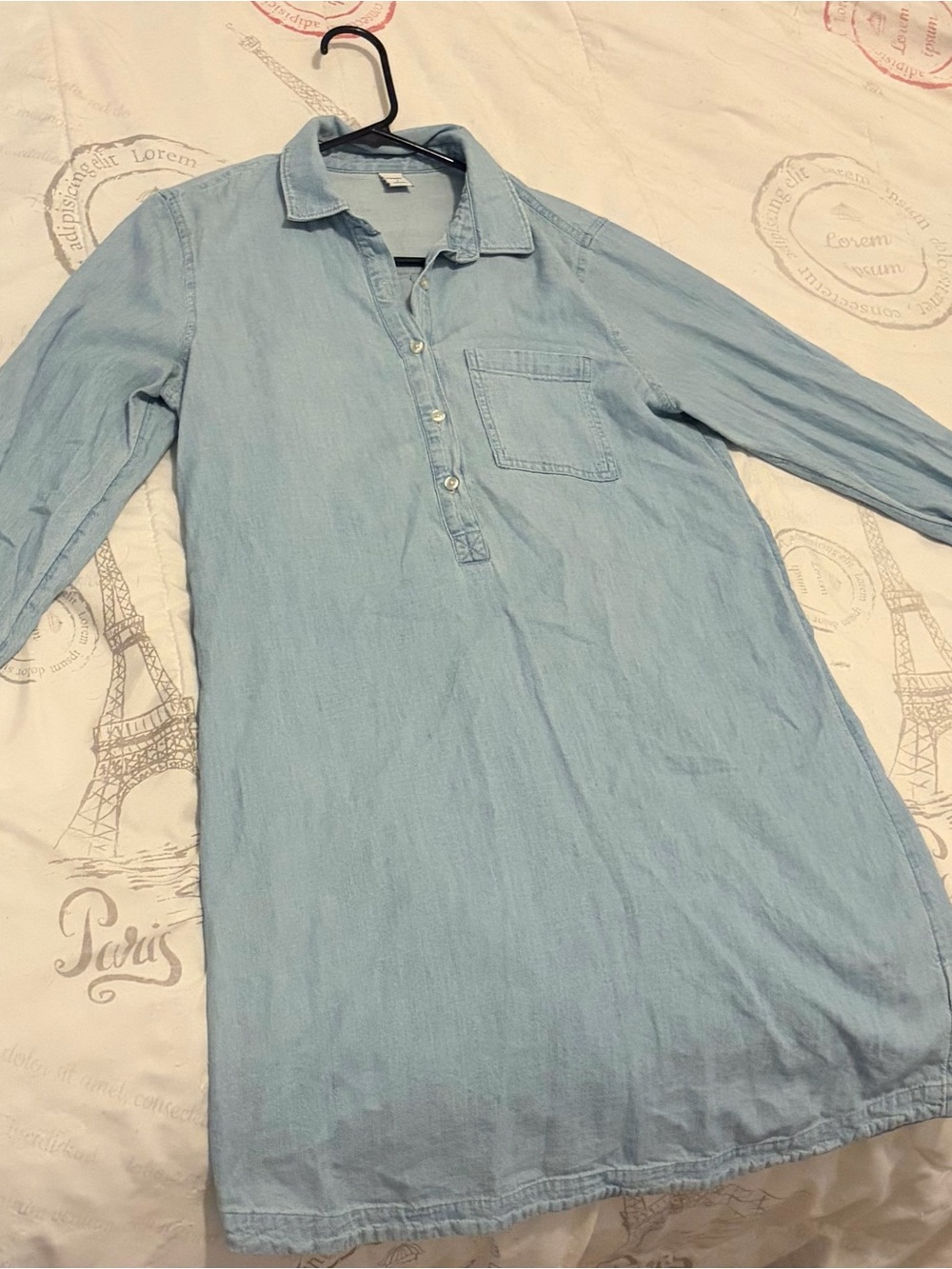 Old Navy Light Blue Casual Button-Down Dress